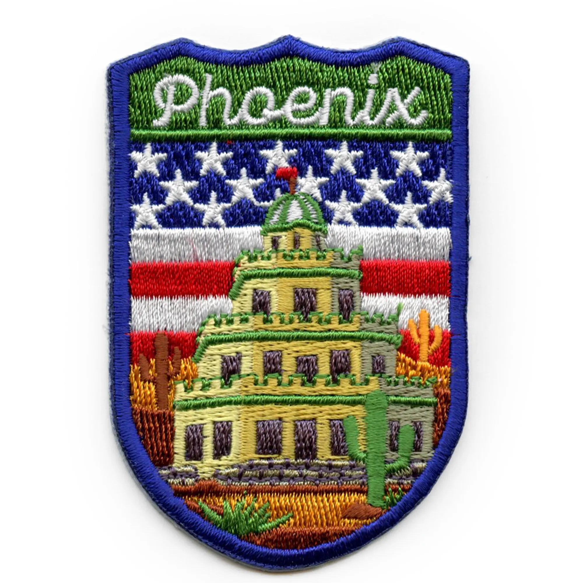Phoenix Arizona Shield Patch Travel U.S Country Embroidered Iron On Pa ...