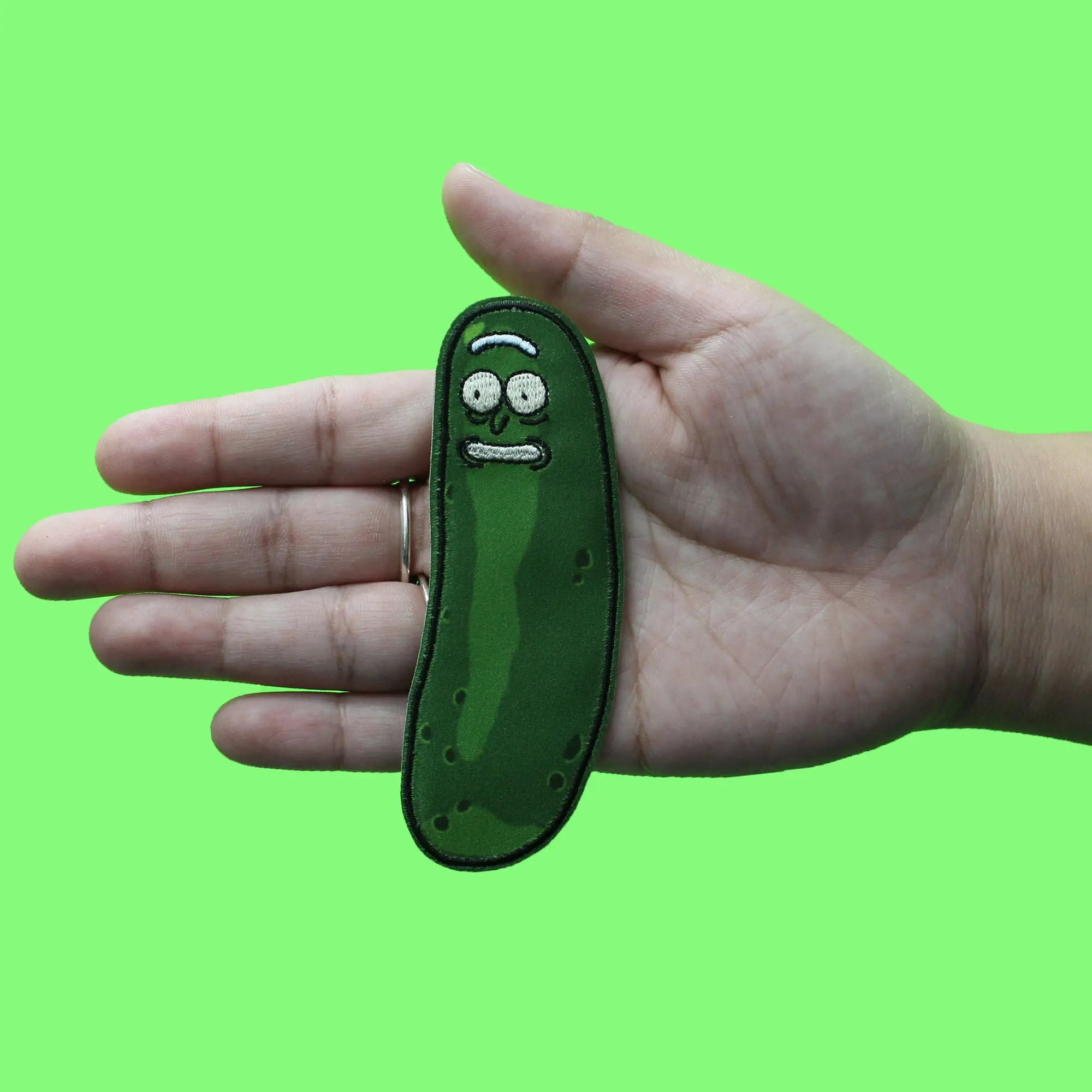Pickle TV Show Cartoon Parody Iron-On Patch – 3x3 Inch Embroidered Applique (Officially Licensed)