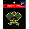 Pickleball Paddle Sport Patch Wooden Racket Ball Embroidered Iron On Patch