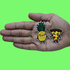 Pineapple & Pepperoni Pizza Love Patch Food Combination Iron On Embroidered Set Best Friends