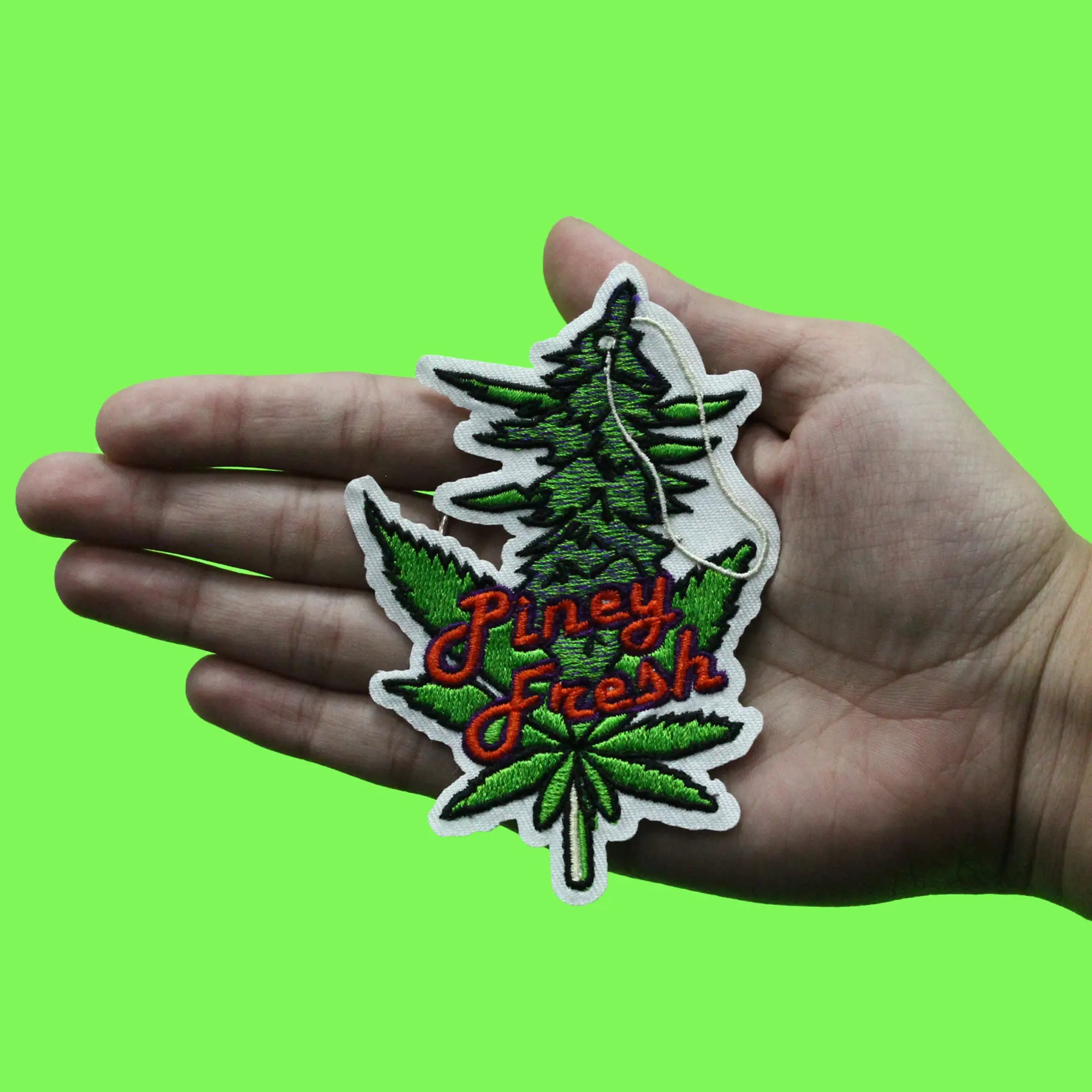 Patch brodé Piney Fresh Car Scent Weed Cannabis à repasser