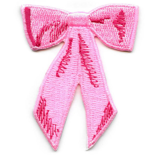 Pink Bow Ribbon Patch Coquette Soft Girl Embroidered Iron On