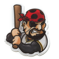 Pittsburgh Mascot PhotoPatch Baseball Red Bandana Parody Embroidery Iron On