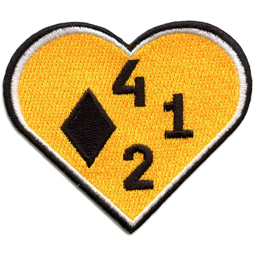 Pittsburgh Heart 421 Area Code Patch Pennsylvania State Love Embroidered Iron On