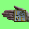 Pittsburgh Football Love Patch Sports Fan Script Embroidered Iron On