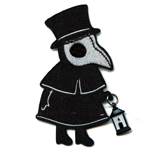 Plague Doctor Suit Patch Enamel Hanging Lamp Embroidered Iron On