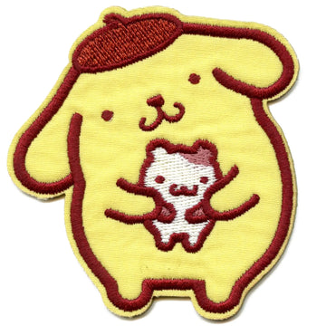 Pompompurin Holding Muffin Patch Purin with Hamster Embroidered Iron On