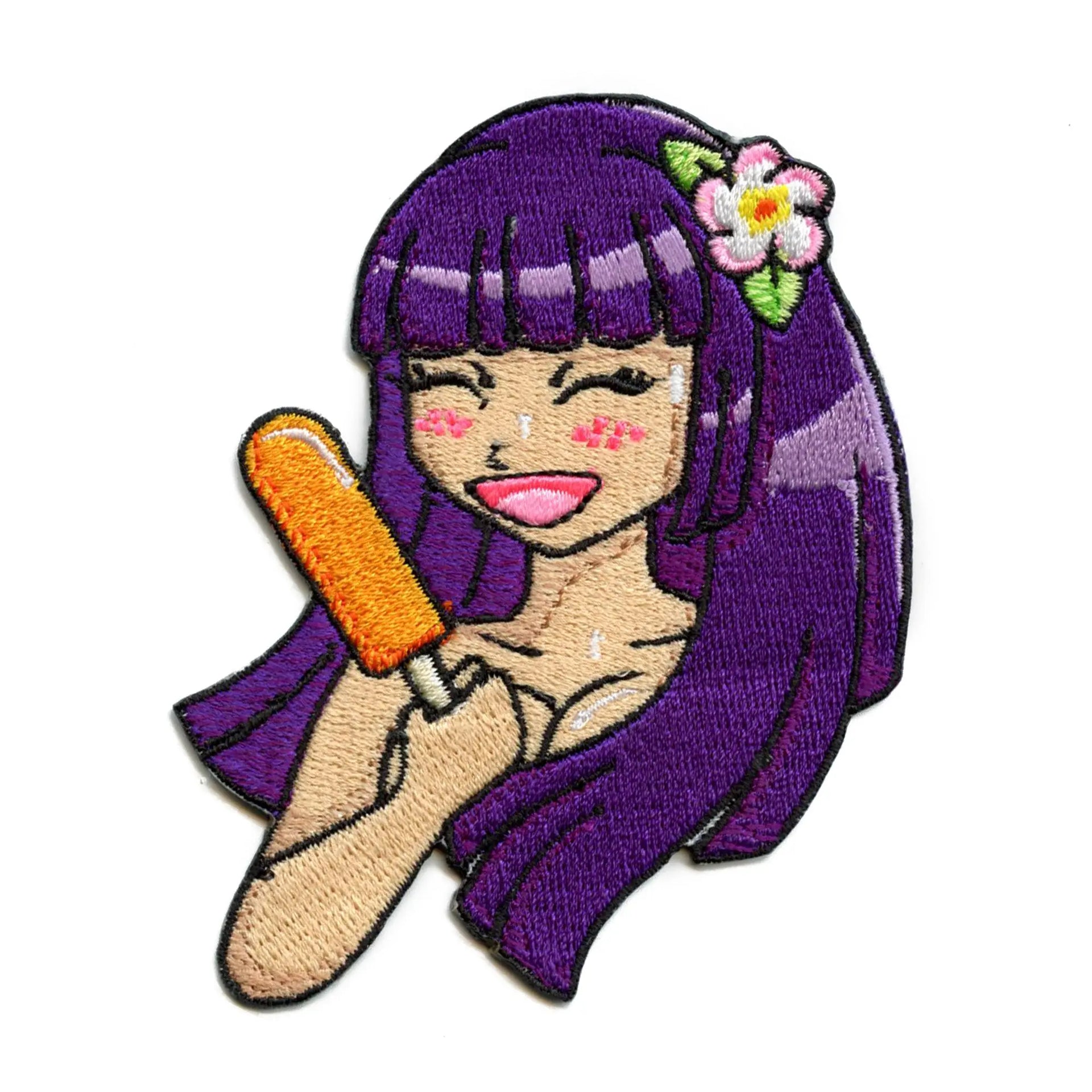 Popsicle Hentai Girl Patch Flower Waifu Party Anime Embroidered Iron o –  Patch Collection