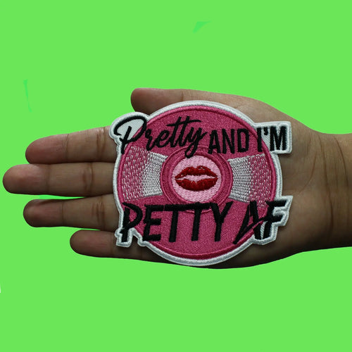 Pretty and Petty AF Patch Vinyl Music Script Embroidered Iron On