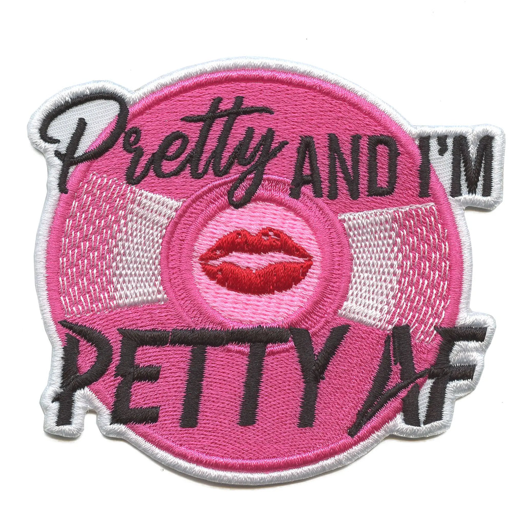C'est tellement aller chercher avec des lèvres brodé fer sur patch 