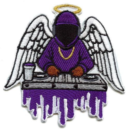 RIP DJ Screw Angel Patch Music Hip-Hop Screwed Up Embroidered Iron on