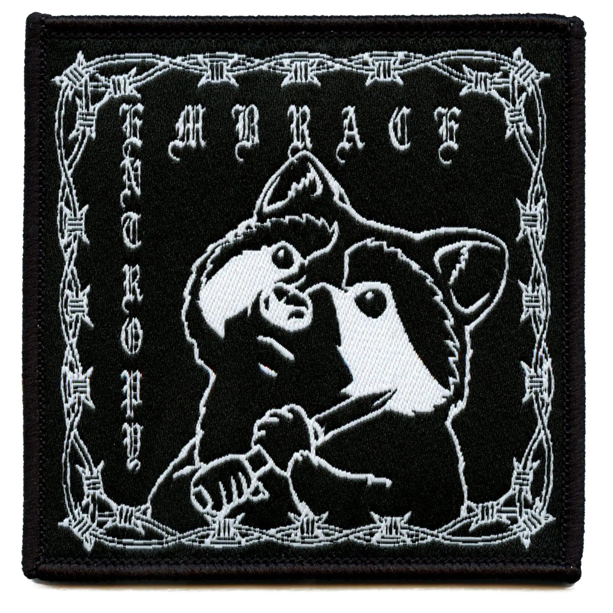 Raccoon Embrace Entropy Patch Mammals Animal Reptile Sublimated Embroi ...