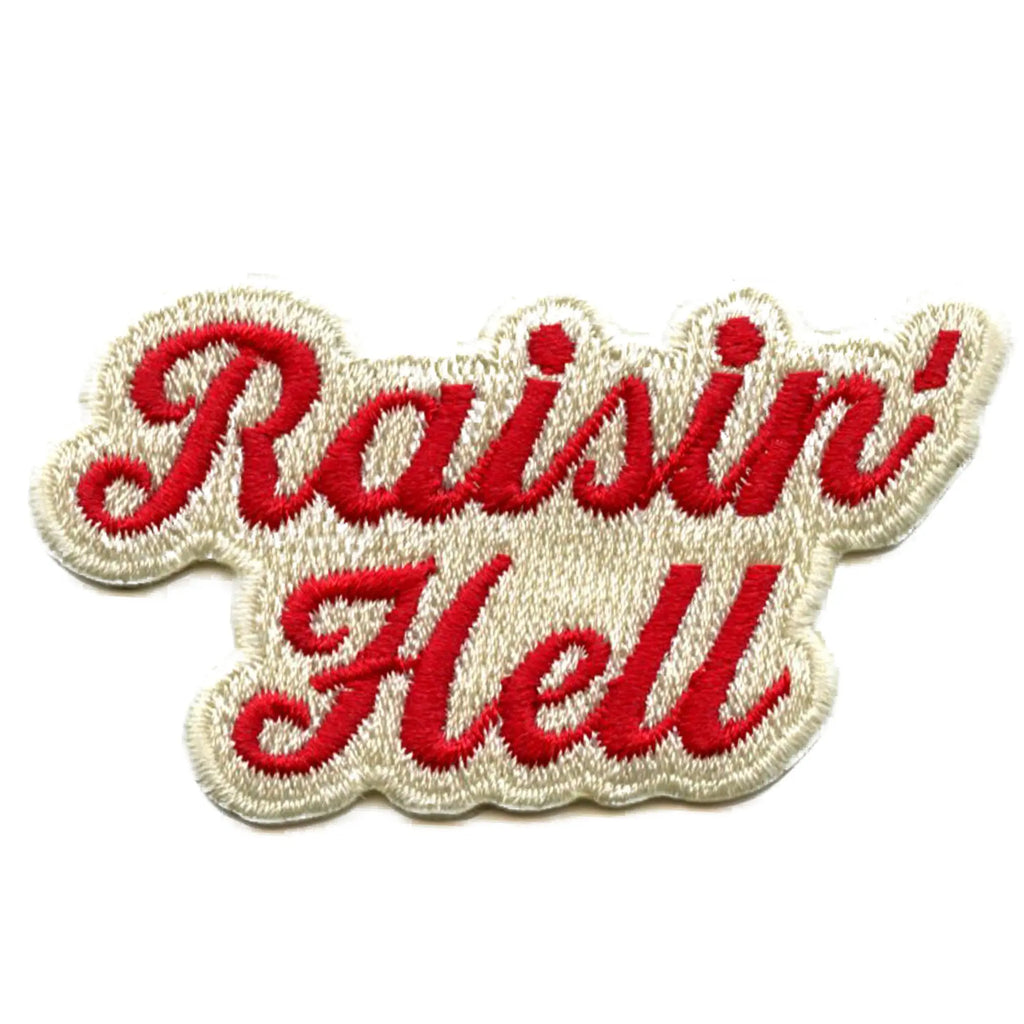 Patch Western Raisin' Hell Country Cowgirl Script Brodé Thermocollant