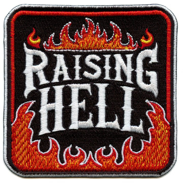 Patch Raising Hell Fire Alternative Antichrist Rock brodé thermocollant