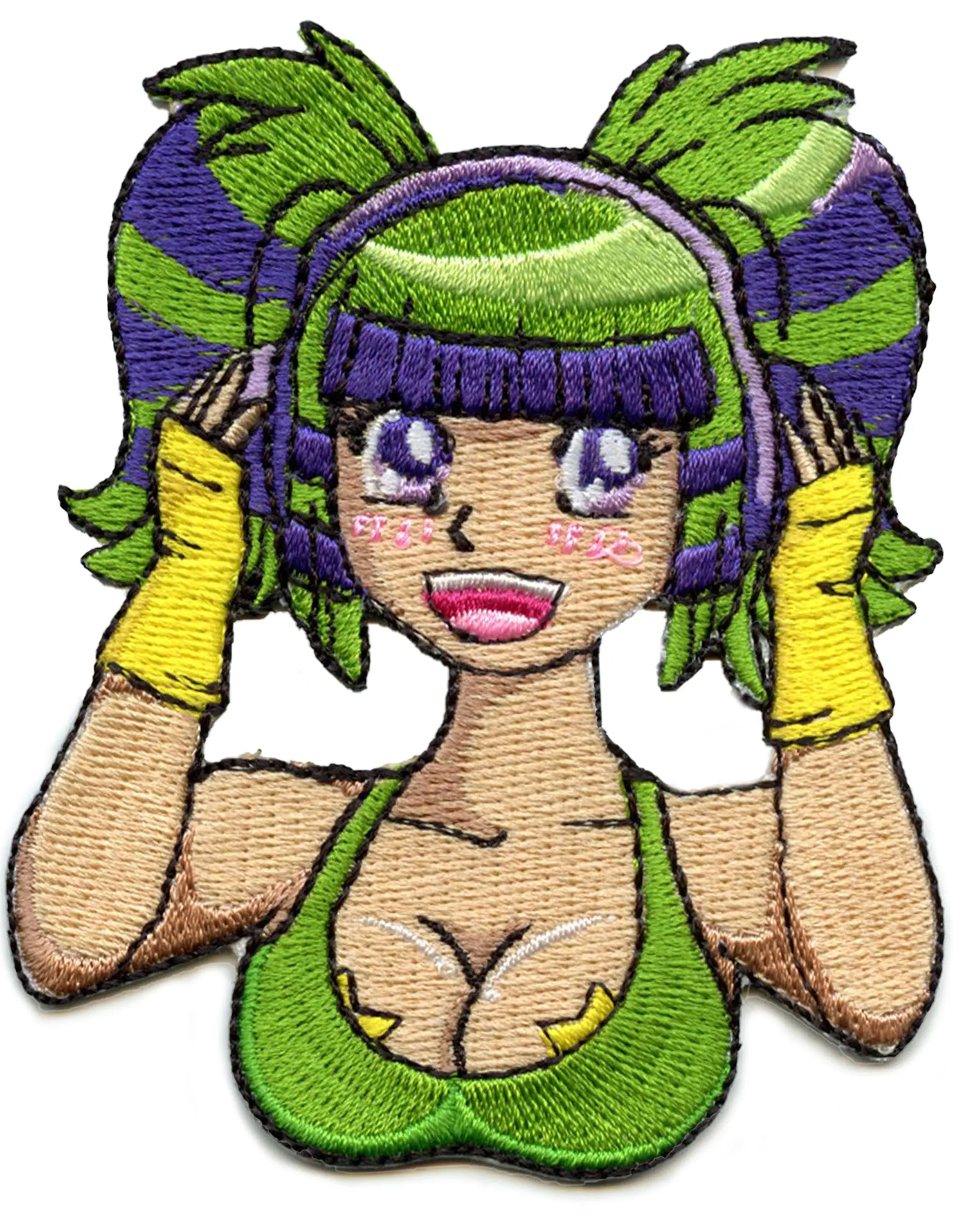 Rave Girl Patch Cute Music Lover Embroidered Iron-On