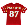 Maillot de football rouge Maauto Player Patch Fan Missouri #87 brodé thermocollant