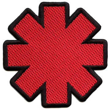 Red Hot Chili Peppers Patch Asterisk Cut Out Embroidered Iron On