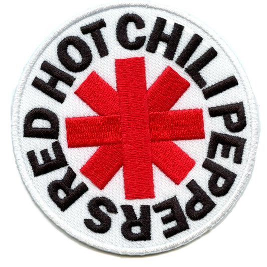 Red Hot Chili Peppers Patch White Asterisk Logo Embroidered Iron-On