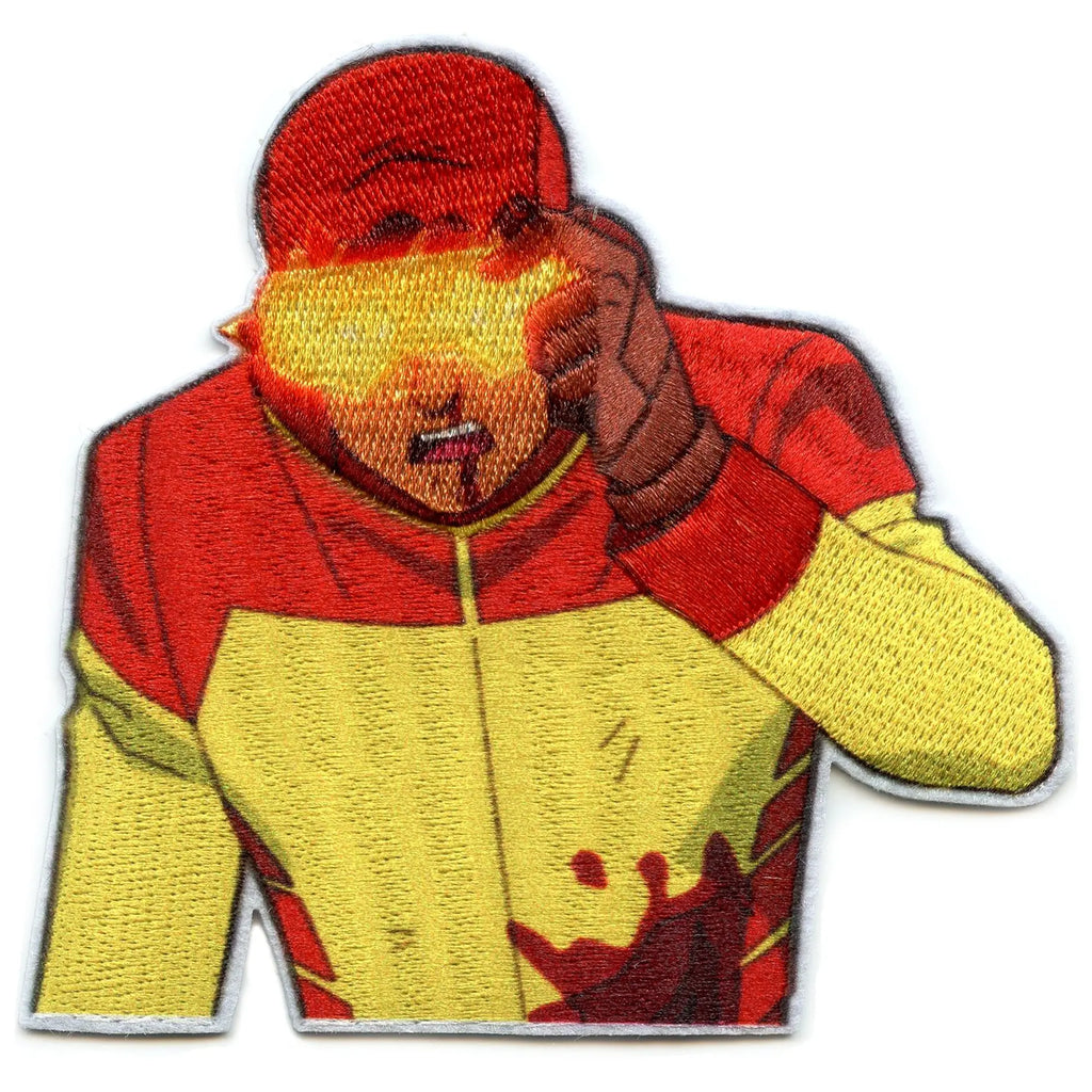 Red Rexplode Battle Pose Patch Adult Superhero Series Sublimated Embroidered Iron On