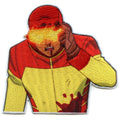 Red Rexplode Battle Pose Patch Adult Superhero Series Sublimated Embroidered Iron On