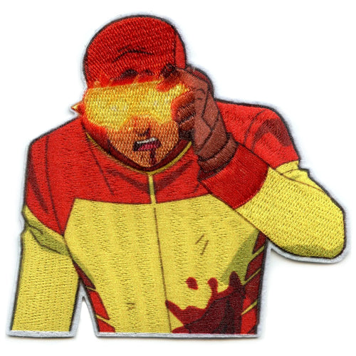 Red Rexplode Battle Pose Patch Adult Superhero Series Sublimated Embroidered Iron On
