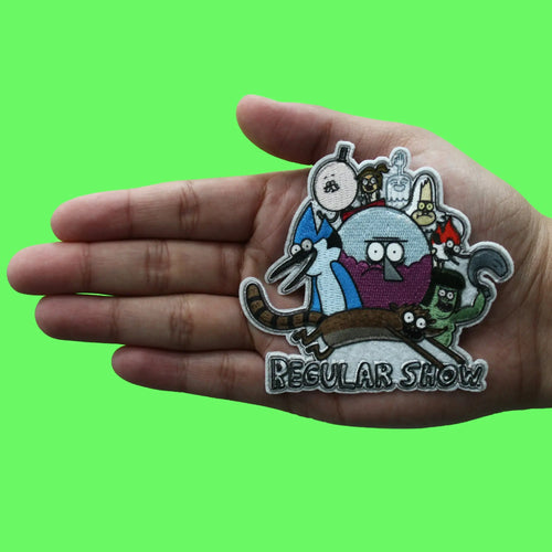 Regular Show Character Group Patch Cartoon Network Animation Sublimated Embroidered Iron On