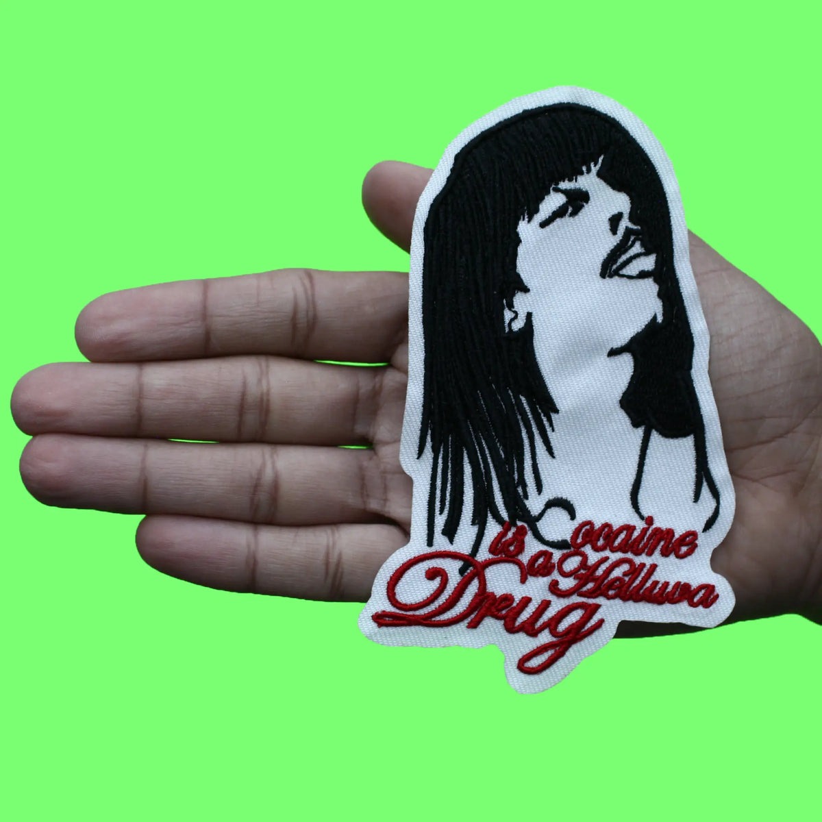 Cocaine Is One Hell Of A Drug Patch Rock Star Party Embroidered Iron O ...
