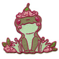 Rihnlin Happy Frog Patch Cute Aesthetic Animal Embroidered Iron On