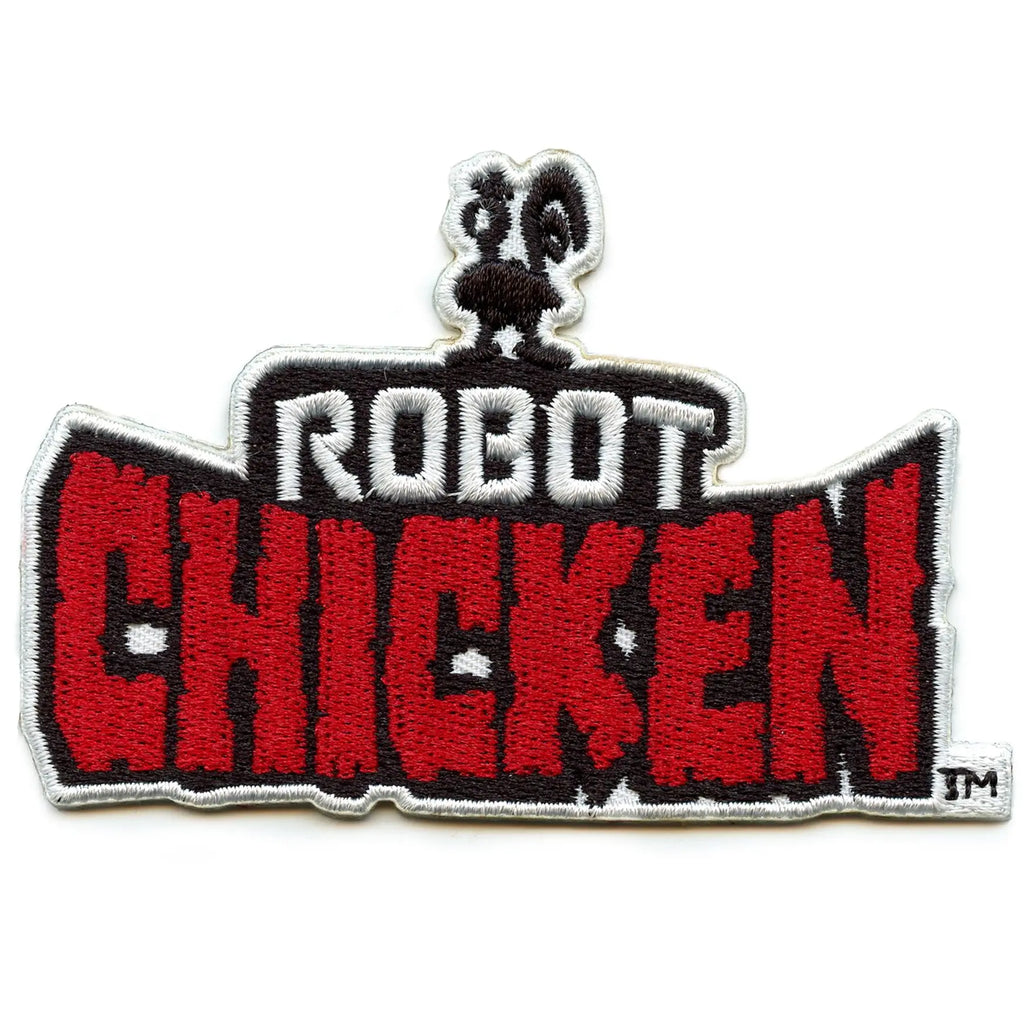Robot Chicken Logo Patch Adult Stop-Motion Animation Embroidered Iron-On
