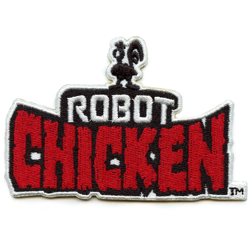 Robot Chicken Logo Patch Adult Stop-Motion Animation Embroidered Iron-On