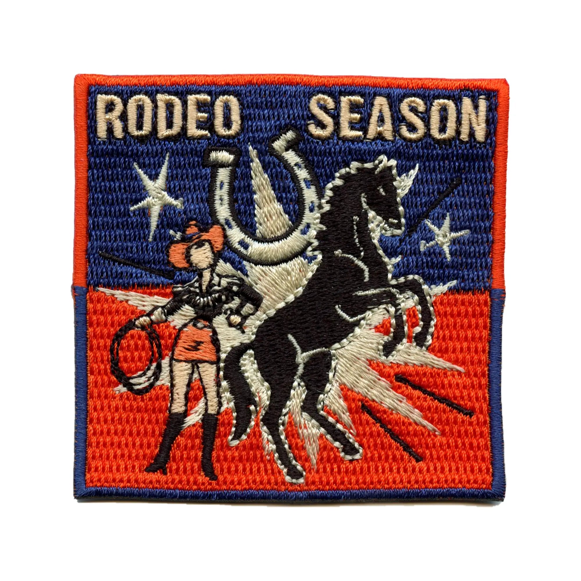 Rodeo Season Portrait Patch Western Rodeo Texas Embroidered Iron On