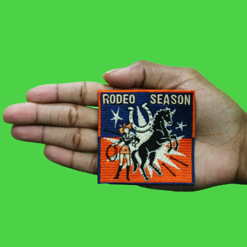 Rodeo Season Portrait Patch Western Rodeo Texas Embroidered Iron On