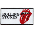 Écusson brodé avec logo Rolling Stones White Box, groupe de rock anglais, thermocollant
