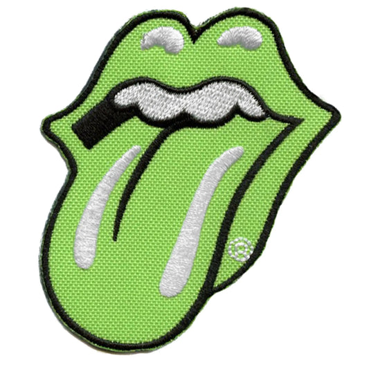 Rolling Stones Classic Patch Green Tongue Out Embroidered Iron On