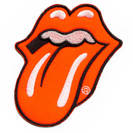 Rolling Stones Classic Patch Orange Tongue Out Embroidered Iron On