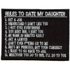 Rules To Date My Daughter Patch Respect Fun Dad Embroidered Iron On