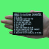 Rules To Date My Daughter Patch Respect Fun Dad Embroidered Iron On