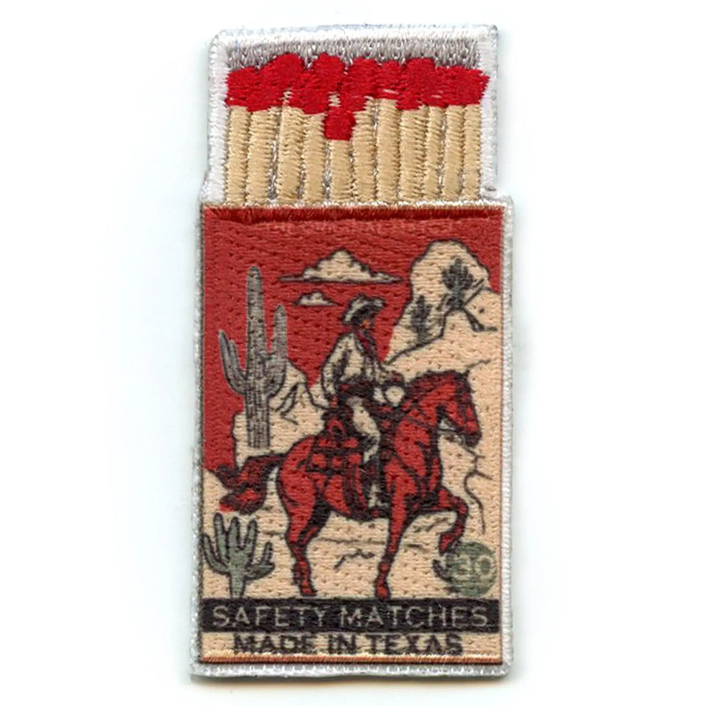 Patch d'allumettes de sécurité fabriqué au Texas brodé à repasser