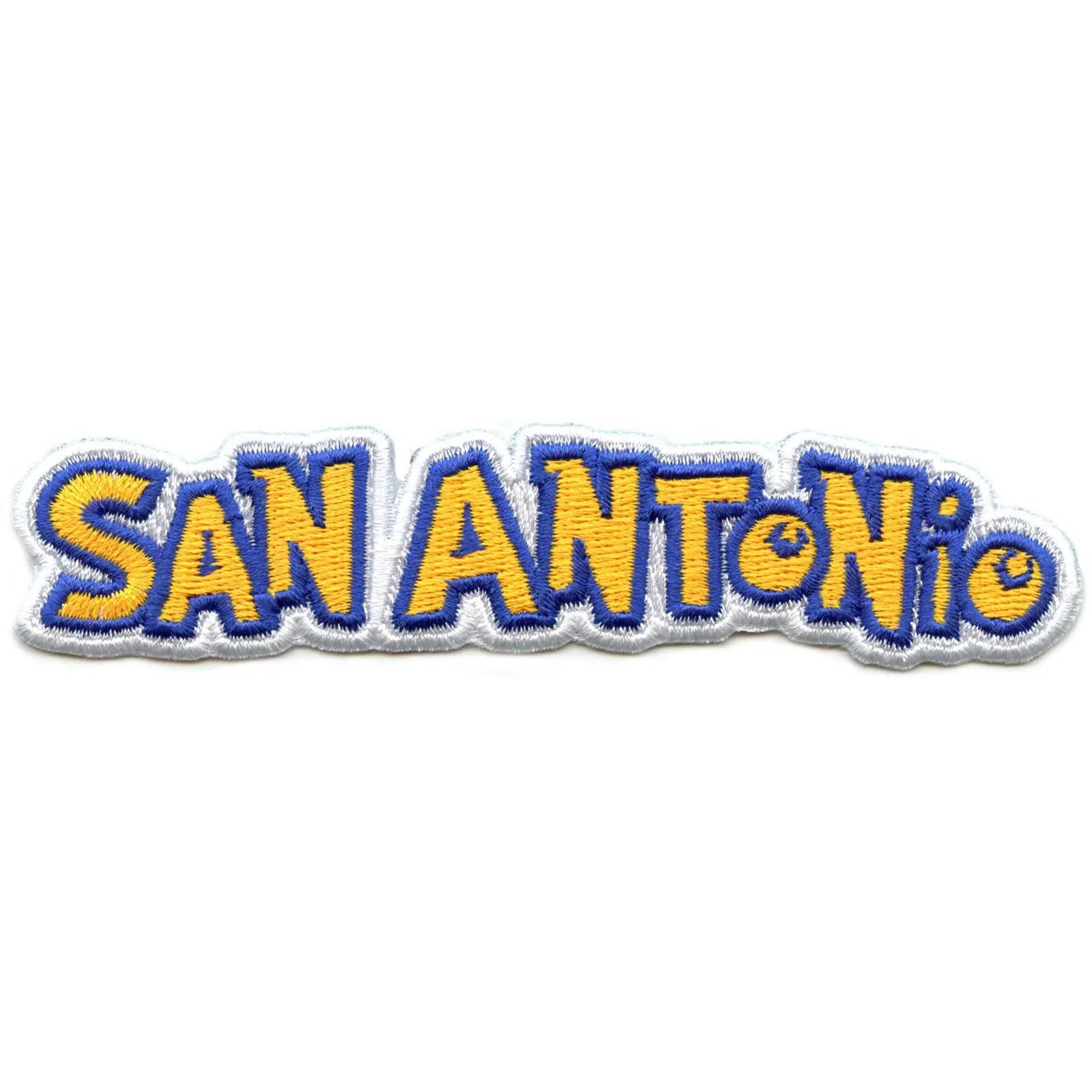 San Antonio Game Text Patch Anime Script Souvenir Embroidered Iron-On
