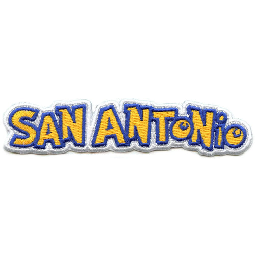 San Antonio Game Text Patch Anime Script Souvenir Embroidered Iron-On