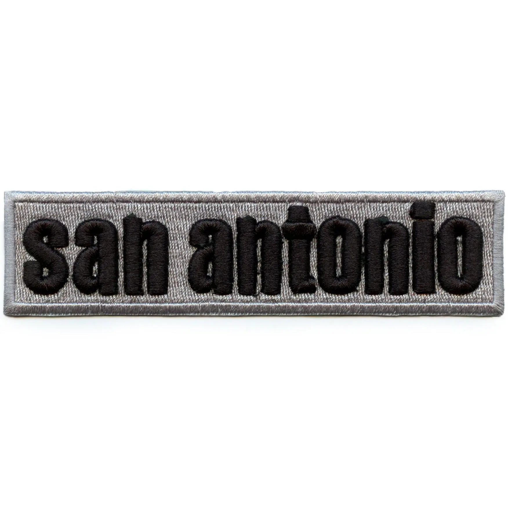 San Antonio Gray Puff Patch Hispanic Culture City Embroidered Iron-On