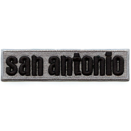 San Antonio Gray Puff Patch Hispanic Culture City Embroidered Iron-On