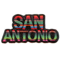San Antonio Serape Script Patch Hispanic Culture Texas Embroidered Iron-On