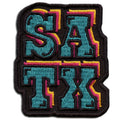 San Antonio Texas Patch Retro Team Script Embroidered Iron On