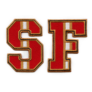 San Francisco Letters SF Patch Set Football Bay Area Embroidered Iron On