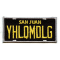 San Juan Reggaeton Patch Latino License Plate Embroidered Iron On