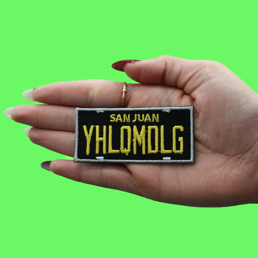San Juan Reggaeton Patch Latino License Plate Embroidered Iron On