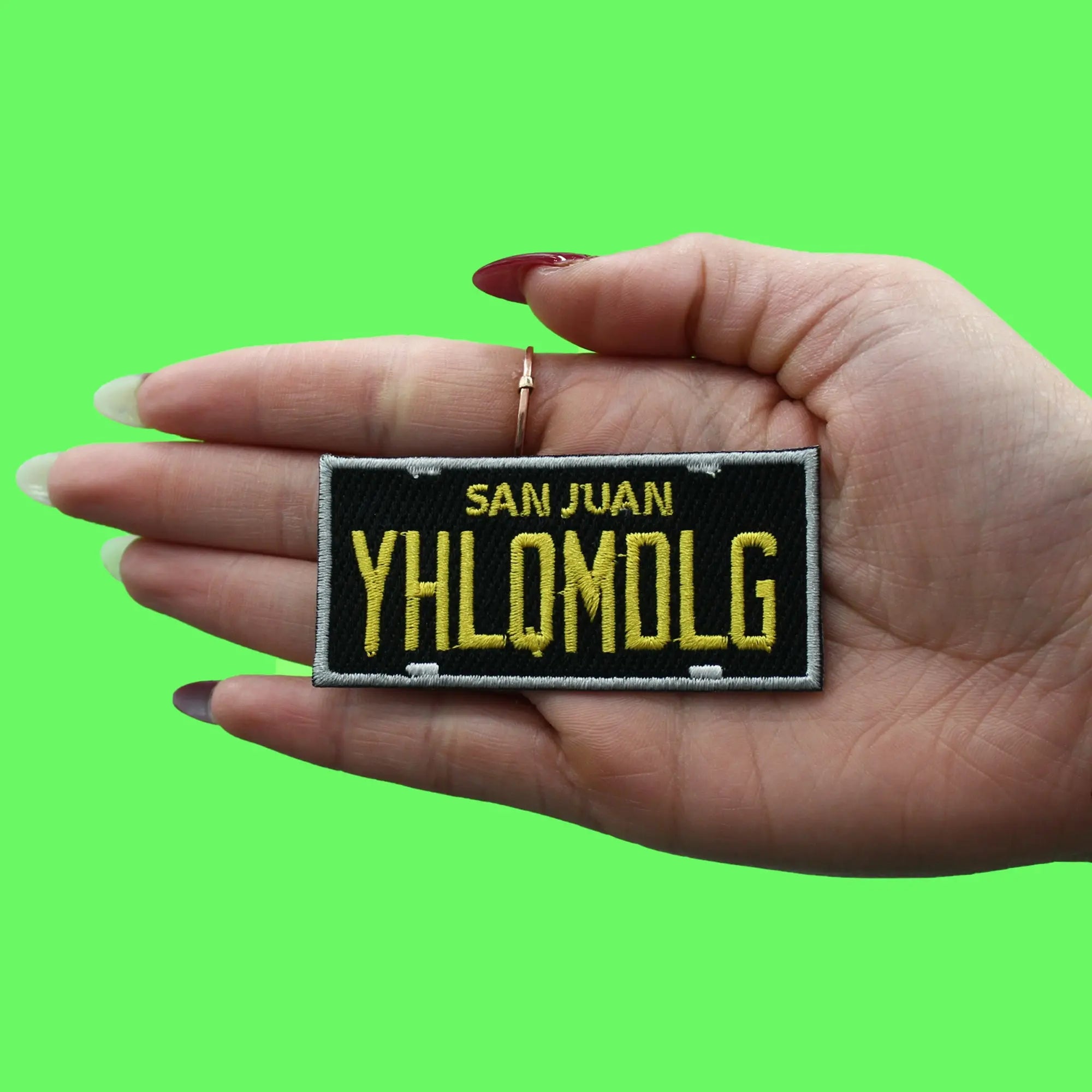 San Juan Reggaeton Patch Latino License Plate Embroidered Iron On