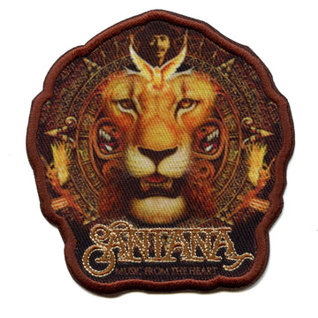 Patch avec logo du lion de Santana Carlos Latin Rock brodé à repasser