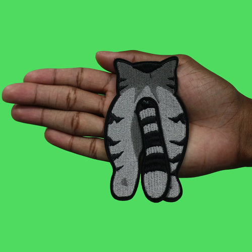 Sassy Cat Walk Patch Fun Moving Tail Embroidered Iron On